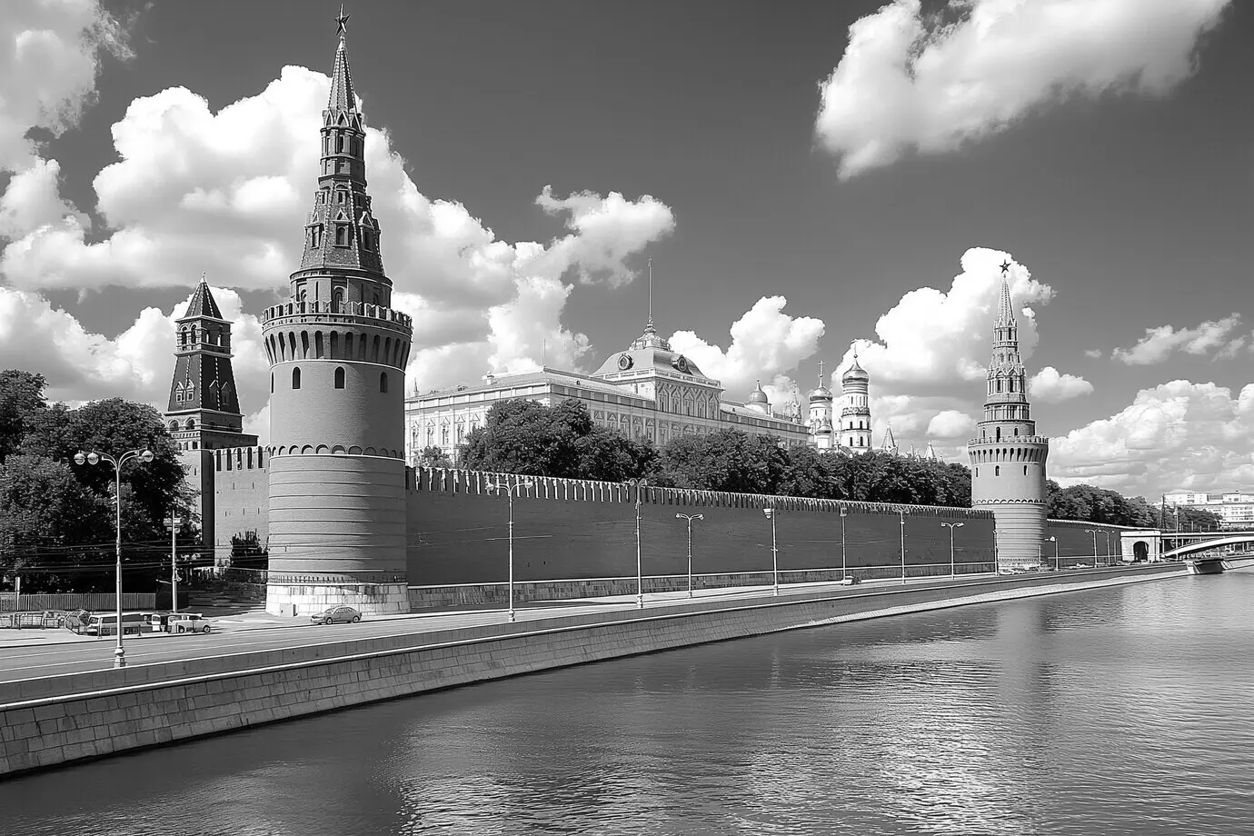 Monochrome Ansicht einer Welterbestätte und eines Reiseziels.